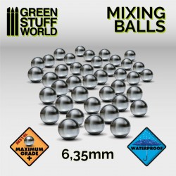 GreenStuffWorld - Billes Agitateurs en acier inoxydable 6.35mm * 40