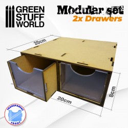 GreenStuffWorld - Ensemble modulaire 3x tiroirs MDF