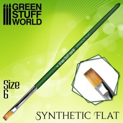 GreenStuffWorld - GREEN SERIES Pinceau Synthétique Plat Taille 3