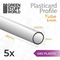 Plasticard PROFILÉ TUBE ROND 5 mm * 5 Quantité