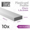 Plasticard PROFILÉ PLAT 3 mm
