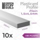 Plasticard PROFILÉ PLAT 4mm