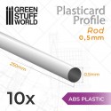 Plasticard PROFILÉ TIGE ROND 0'5mm