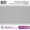Plaque de Plasticard texturé DIAMANT 1mm