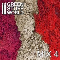 GreenStuffWorld - Mousse d'Islande - Mélange Bleu Violet et Rose Clair (Mix 2)