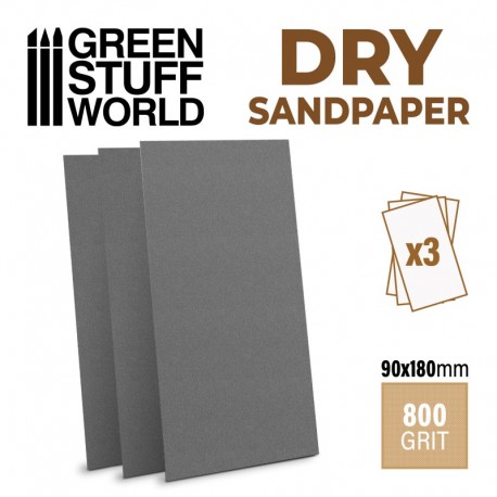 Papier de verre 180x90mm - DRY 400 grit