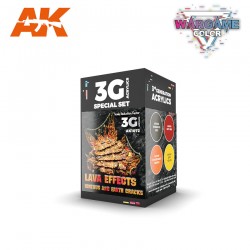 AK 3G - WARGAME COLOR SET. LAVA EFFECTS.