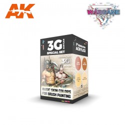 AK 3G - WARGAME COLOR SET. BASIC SKIN COLORS.