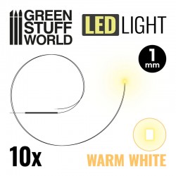 Lumières LED Blanche Chaude - 1mm *10