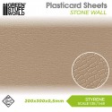 Plaque de Plasticard texturé - Mur en pierre