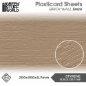 Plaque de Plasticard texturé - Murs en brique 3mm