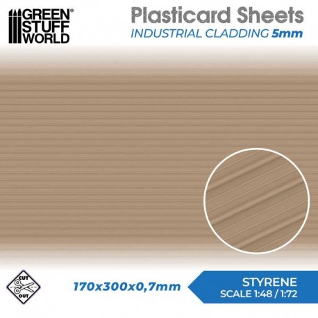 Plaque de Plasticard texturé - Bardage industriel 9mm