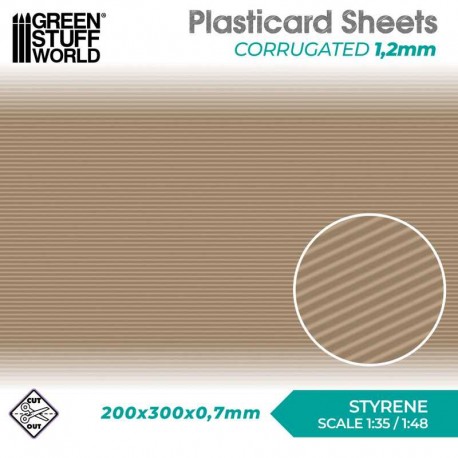 Plaque de Plasticard texturé - Planches en bois