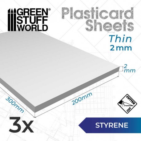 Plaques Polystyrène 1.5mm Pack x3