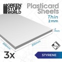 Plaques Polystyrène 2mm Pack x3