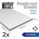Plaques Polystyrène 2mm Pack x3