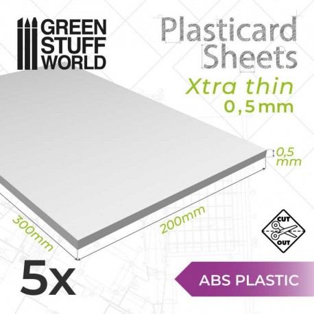 Plaque de Plasticard texturé RECTANGLES GRANDS