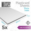 Plaque de Plasticard ABS - 1 mm - 5 feuilles