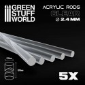 Tiges Acryliques ROND 2.4 CLEAR