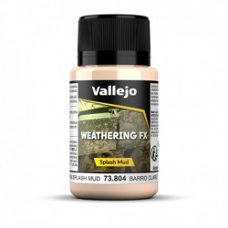 Projections de boue marron clair