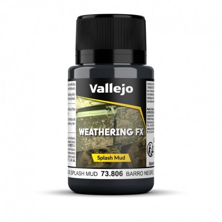 Projections de boue noire