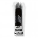 SET OF 5 SILICONE BRUSHES MEDIUM HARD TIP MEDIUM