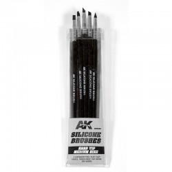 SET 5 PINCELES DE SILICONA DUREZA DURA. TAMAÑO MEDIO / SET OF 5 SILICONE BRUSHES HARD TIP MEDIUM