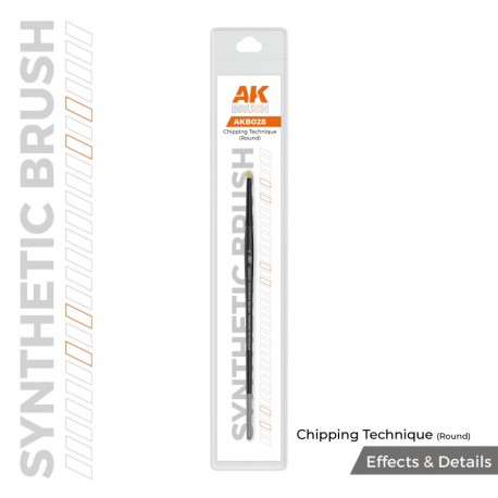 AK SYNTHETIC BRUSH - CHIPPING TECHNIQUE (ROUND)