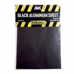 BLACK ALUMINIUM SHEET 150UM 200x250mm
