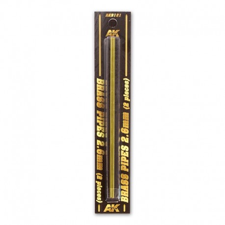 BRASS PIPES 2,6mm, 2 units