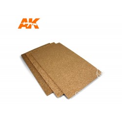 CORK SHEETS - COARSE GRAINED / LAMINAS CORCHO - GRANO GRUESO - 200 x 300 x 2mm (2 SHEETS/LAMINAS)