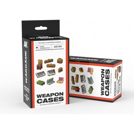 WEAPON CASES SCENOGRAPHY WARGAME SET  (30-35MM)