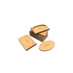 Adaptateur de socles MDF - Ovale 35x60mm à Carré 40x60mm