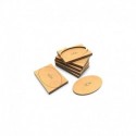 Adaptateur de socles MDF - Ovale 35x60mm à Carré 40x60mm