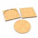 Adaptateur de socles MDF - Rond 130mm à Carré
