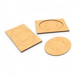 Adaptateur de socles MDF - Ovale 120x92mm à Rectangulair 150x100mm
