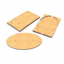 Adaptateur de socles MDF - Ovale 170x105mm à Rectangulaire