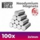 Aimants Néodymes 2x1mm - 100 units (N52)