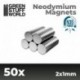 Aimants Néodymes 2x1mm - 50 units (N35)