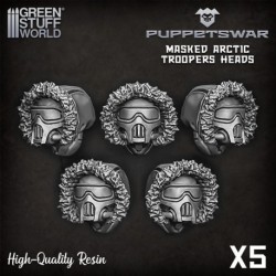 Têtes de soldats arctiques masqués