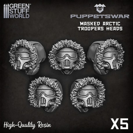 Têtes de soldats arctiques masqués