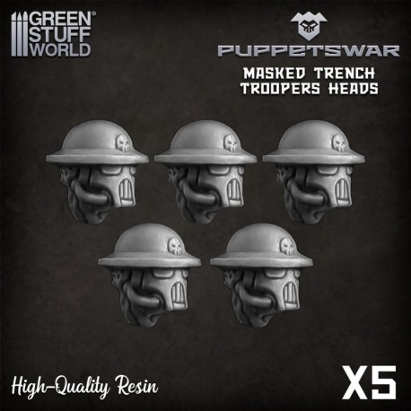 Têtes de soldats de tranchées