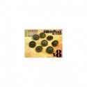 8x Boutons BOULONS et ENGRENAGES - Bronze