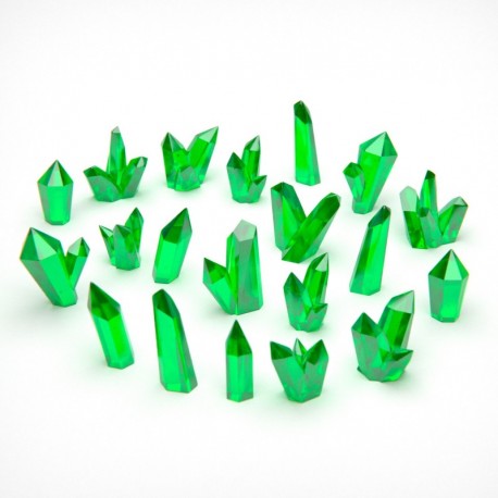 Cristaux de Résine VERTS - Grands