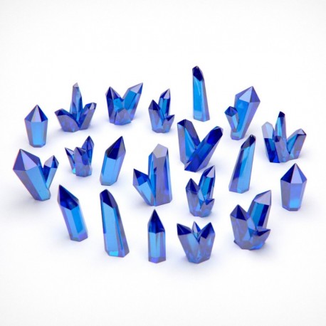 Cristaux de Résine BLEUS - Grands