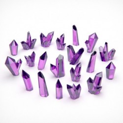 Cristaux de Résine Violet - Grands