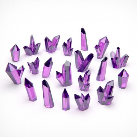 Cristaux de Résine Violet - Grands