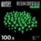 Cristaux de Résine VERTS GLOW - Petits
