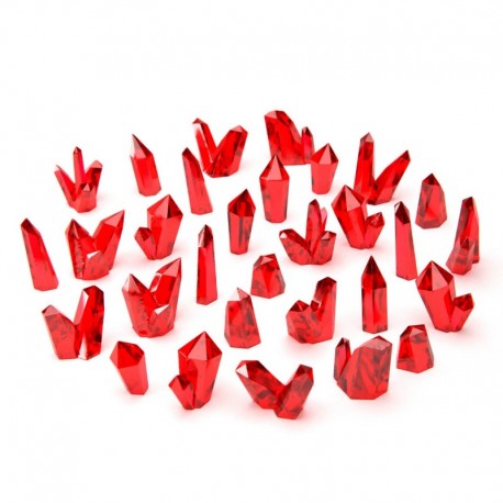 Cristaux de Résine ROUGES - Moyen