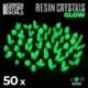 Cristaux de Résine VERTS GLOW - Moyen
